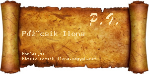 Pócsik Ilona névjegykártya