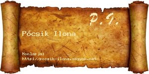 Pócsik Ilona névjegykártya
